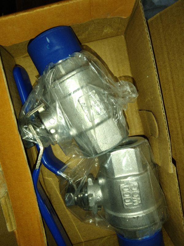 View 2 of 1 Inch Ball Valve, Heavy Duty Male NPT (MNPT) X Female NPT (FNPT) Thread Shut-Off Valve, 304 Stainless Steel NPT Full Port Forged 1" Ball Valve for Water Oil and Gas, 1000 WOG (2 pieces)
