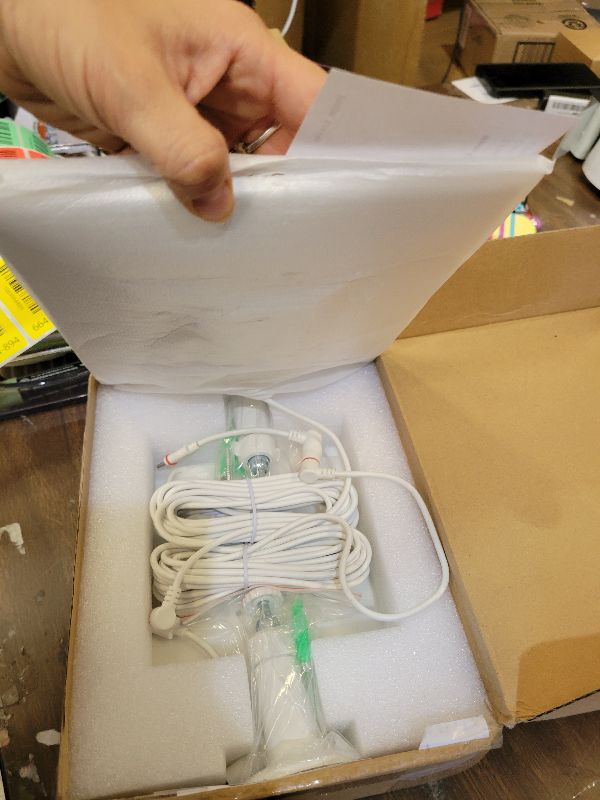 Photo 1 of 2 Pack Solar Panel for Ring Camera, 8W Solar Charger Compatible with Stick Up Cam Pro/Plus & Spotlight Cam (Battery) Plus/Pro - Waterproof, 16ft Long Cable, DC3.5mm & USB C Ports, White