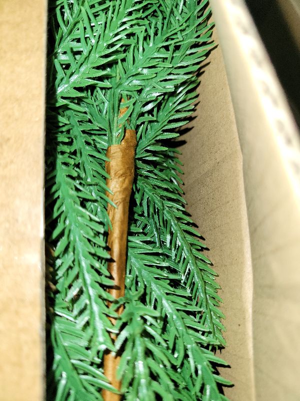 Photo 1 of 18IN Real Touch Norfolk Pine Branch 8PCS Artificial Christmas Green Plants Branches Faux Greenery Stem Fake Pine Picks for Vase DIY Crafts Arrangement Garland Wreath Xmas Indoor Outdoor Home Decor