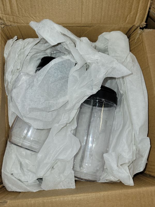 Photo 1 of 2 Pack Magic Bullet Blender Cups Tall 22oz Cup with Flip Top To-Go Lid Replacement Part Cup Mug with Handle Compatible with 250w MB1001 Magic Bullet Mugs & Cups Blender Milk Juicer Mixer Accessories