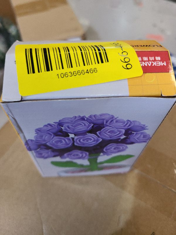 Photo 1 of 1 Piece Purple Hydrangea Potted Ornament, Hand-Assembled Botanical Decor, for Home Office Desk Shelf Decoration