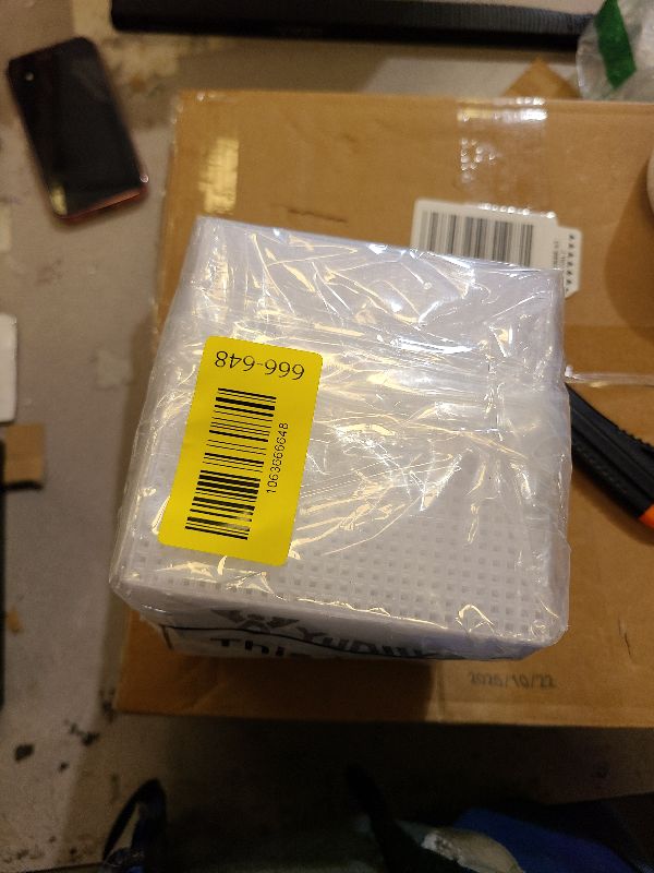 Photo 1 of 100 Pcs Square Plastic Canvas Mesh Sheets, 4.5'' Square Shape Needlepoint Canvas White Blank Canvas Plastic Mesh Mat for Needlework Embroidery Yarn Crafting Knit Crochet Project, 7 Count