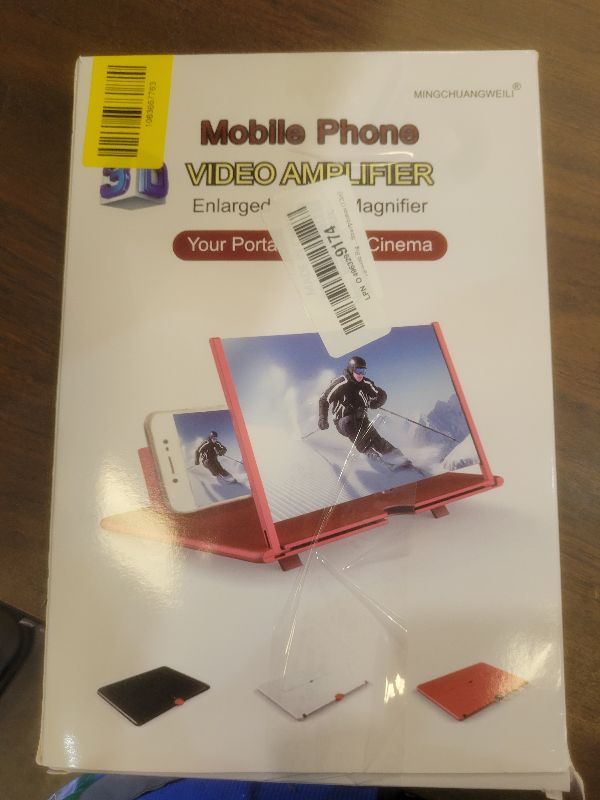 Photo 1 of 2026 Upgraded Big Screen Phone Magnifier,3D HD Screen Amplifier with Foldable Stand, Portable Mobile Phone Magnifier Projector for Movies & Gaming, Universal Compatible with All Smartphones (12in)