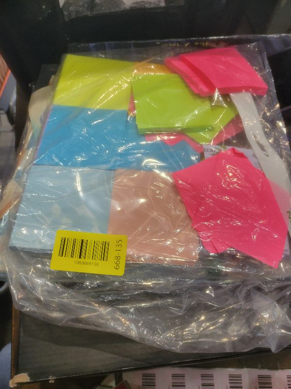 Photo 1 of (18 Pads) Pop Up Sticky Notes 3x3 Refills, Strong Adhesive Memo Pad Bulk with 9 Bright Colors, Suitable for Home, Office, School, Clean Removal