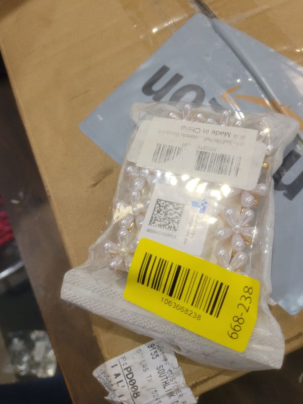 Photo 1 of 10 Pcs Small Mini Pearl Claw Clips with Flower Design, Sweet Artificial Bangs Clips Decorative Hair Accessories for Women Girls