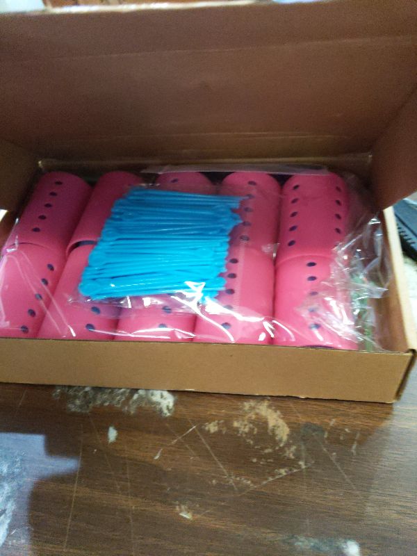 Photo 1 of 141 Pieces Hair Rollers Set Include 60 Plastic Hair Rollers (Multicolor,6 Size)