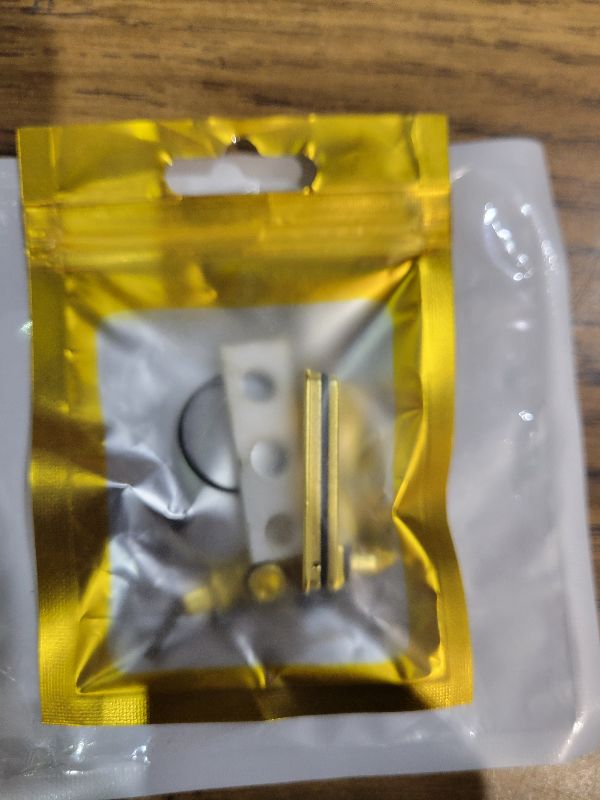 Photo 1 of 1 Set Lighter Gasket Seal Metal Lighter Repair Insert Accessories Kit 1Ppcs Cotton Felt Pad with 3Pcs Rubber Seals for Lighter Bottom Seal(Gold)