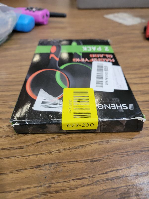 Photo 1 of 2-Set 75mm Hand-Held Reading Magnifier with Non-Slip Rubber Grip, Good for Senior Users, Hobby Exploring & Scientific Activities