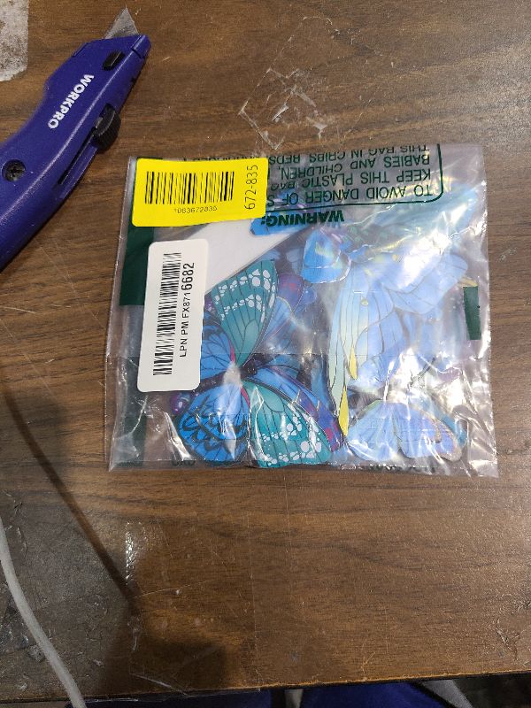 Photo 1 of 12PCS PVC 3D Butterfly Fridge Magnets Refrigerator Magnets Wall Stickers with Magnet for Wall Decor Art Decor Crafts Home Party Decoration (Blue)