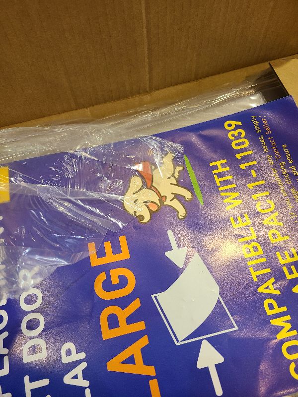 Photo 1 of 2 Pack Large Dog Door Replacement Flaps with Screws, Compatible with Petsafe Freedom Doggie Doors PAC11-11039 10 1/8" X 16 7/8" Weather Resistant Flexible (Without Bracket-Frosted Transparent)