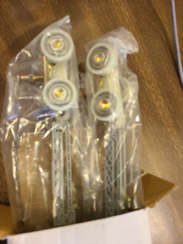 Photo 1 of 2 Set Pocket Door Soft Close Top Hanger Assemblies Fit for Johnson P/N #1060 & #1062, Works with 100, 134F, 138F, 2610F Series Track, 1" Nylon Ball Bearing Tri-Wheel, Bi-Direction