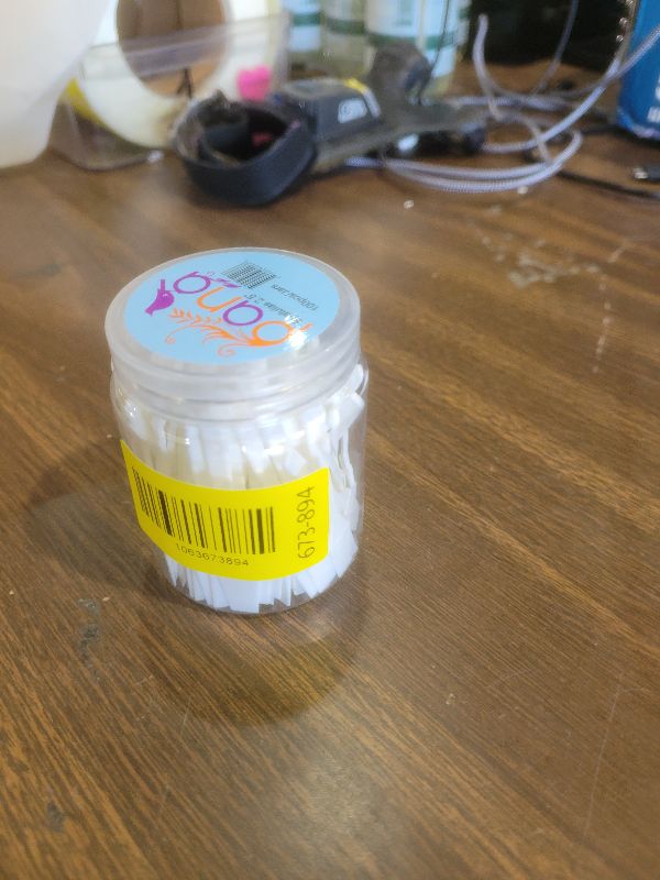 Photo 1 of 100pcs Pana Brand Cosmetic Make Up Disposable Plastic 2.5" Spatulas Skin Care Facial Cream Mask Spatula (100 Pieces in a Container) (WHITE)