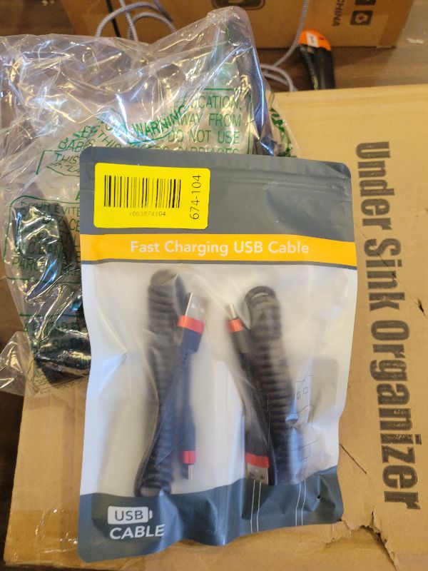 Photo 1 of 2 Pack USB C Coiled Cable, Fast Charging USB to USB C Cord for iPhone 16/16 Pro Max, Samsung Galaxy S24, Moto G8, Google Pixel, Retractable for Car