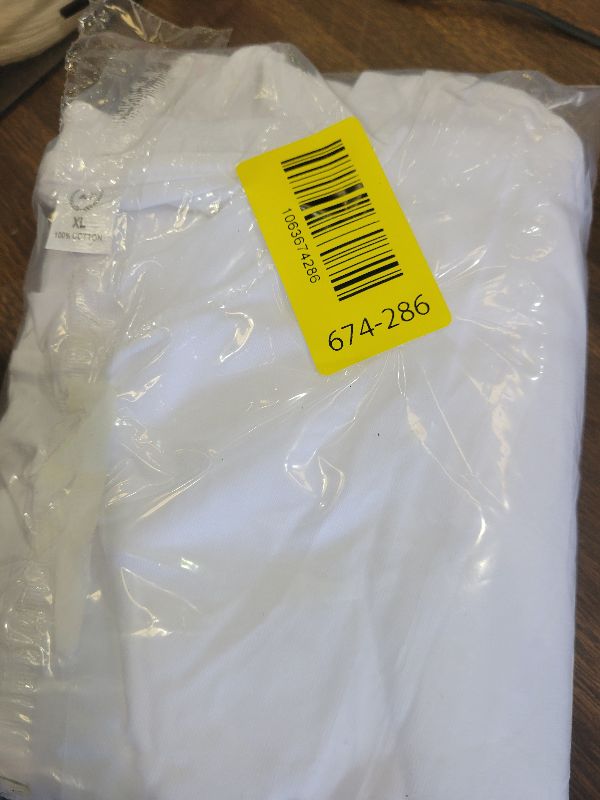 View 2 of 100% Cotton White Basic T Shirts for Women, Crew Neck Short Sleeve Shirts, Loose Fit Plain Workout Tshirts, Tops, Undershirts XL