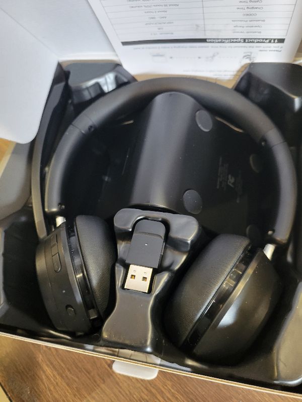 Photo 1 of (Upgraded Version) Wireless Headset, Bluetooth Headset with Noise Cancelling Microphone, Best Headphones with Mic Mute & USB Dongle for PC/Computer/Laptop/Cell Phones/Remote Work/Call Center