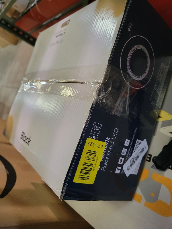 Photo 1 of 12 Pack 4 Inch Black LED Can Lights Retrofit Recessed Lighting, 5CCT 4 Inch Recessed lights Selectable 2700K-6000K Dimmable, 9W 630LM Recessed Lights with Metal Smooth Trim- ETL and Energy Star