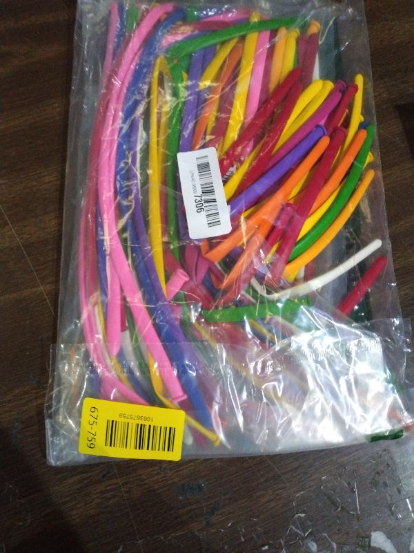 Photo 1 of 100pcs 260 Multi Long Balloons for Animal Modeling, Premium Quality Latex Twisting Balloons for Christmas Birthday Wedding Party Decorations