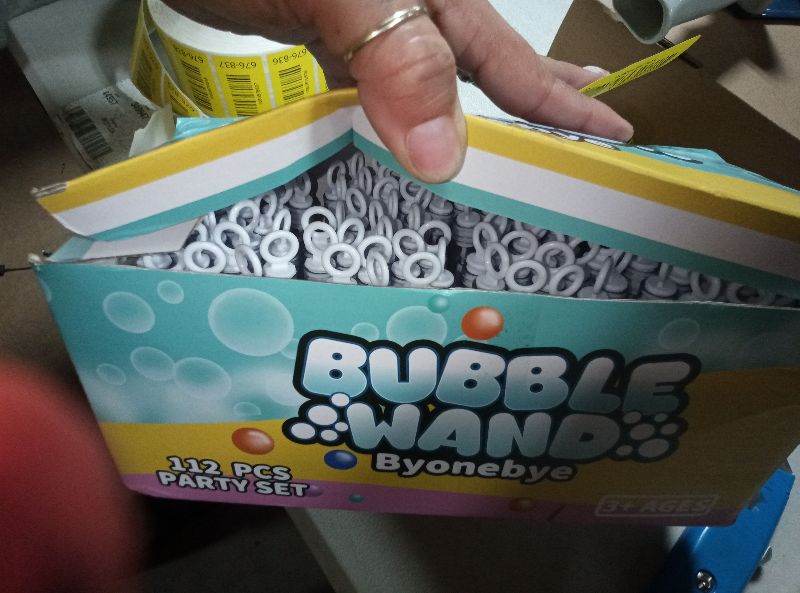 Photo 1 of 112 Pack Mini Wedding Bubble Wand (White Circle Style), Ideal Party Favors for Anniversaries, Celebration Supplies, Valentine’s Day, Pool Parties, Family Reunion, and Great Gift for Couple Boy Girl