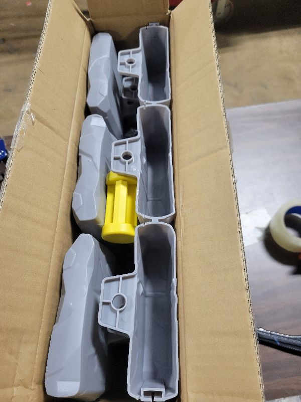 Photo 1 of 16 Pack(24FT) Landscape Edging, 48 Spikes, Flexible Plastic Border for Outdoor, Walkway, Lawn & Weed Control | 24ft L x 3in H Faux Stone Edging for Landscaping,Garden Edging Border Stone(Gray) ??