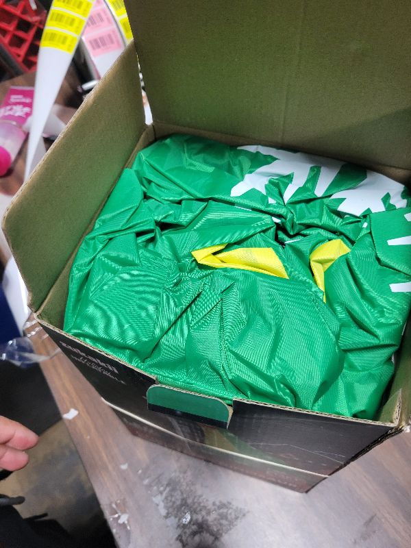 Photo 1 of 13FT Giant Dinosaur Christmas Inflatable Decorations, Built-in LED Lights, Strong Blower Huge Blow Up Yard Clearance Decor with Large Candy Cane Xmas Santa Hat Outdoor Indoor Holiday Party