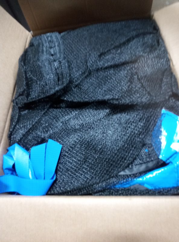 Photo 1 of 12 FT Trampoline Replacement Safety Enclosure Net for 6 Straight Poles Round Frame Trampolines, Breathable and Weather-Resistant with Adjustable Straps(NET ONLY)