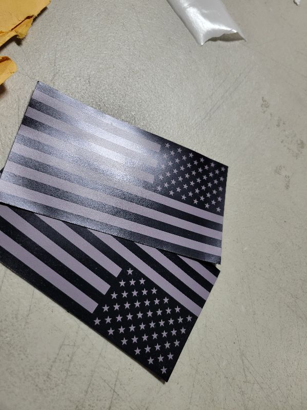 View 2 of 2 Pack American Flag Magnet - 6" x 3" - Subdued Black Gray Strong USA Reverse Magnets Cars Trucks