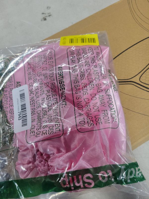 Photo 1 of 2 In 1 Wrap Cap Bonnet Reversible Silk Press Wrap Cap Curly Hair Bonnet for Sleeping Adjustable Double Layered Braid Protection Hair-Wrap Caps Elastic Net Long Hair Silk Press Caps, Pink