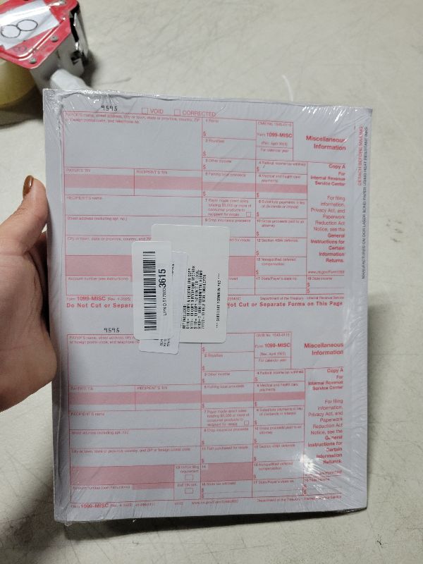 Photo 1 of 1099 Misc Tax Form Set 2025 and Envelopes, Complete Laser Kit for 10 Vendors ~3-Part~ All 1099 Forms with Self-Seal Envelopes, 1099 Misc 2025 Compatible with QuickBooks and Accounting Software