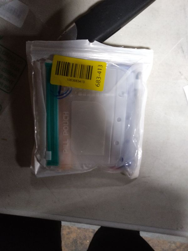 View 2 of 14 Pieces Pill Organizer Pouches, Suitable for A8 Loose-Leaf Pill Storage Bags, BPA Free, 3.4" × 4.3" Reusable Zipper Pouch, Small Item Storage Pouch with Slide Lock