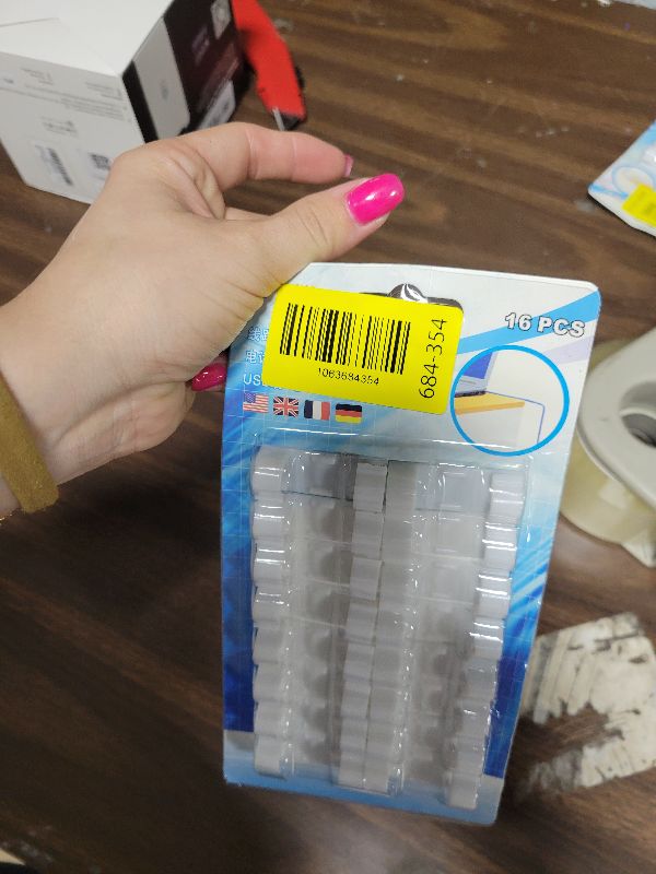 Photo 1 of 16PCS Adhesive Cable Clips, No Drill Wire Holder for Wall Management, Self-Stick Cord Organizer for Home/Office, Damage-Free Installation, White