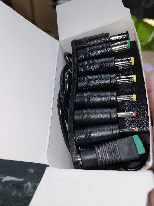 Photo 1 of 12V 2A 1A Power Supply AC Adapter with 8 Tips, Regulated 12 Volts 2000mA Replacement Charger Cord Cable for LED Strip Light, CCTV Camera, BT Speaker, GPS, Webcam, Router, DC 12V Converter (6ft)