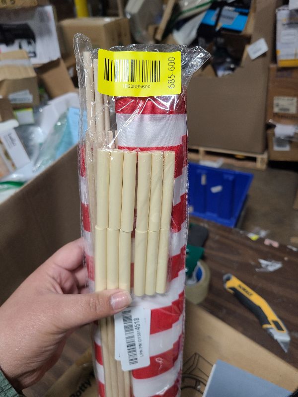 Photo 1 of 12 Pack 12x18 Inch American Flags for Outside on Stick, Vivid Color US Flags with Kid-Safe Spear Top, Patriotic 4th of July Decorations for Parades, Graves, Memorial Day, 250th Anniversary Yard Flags