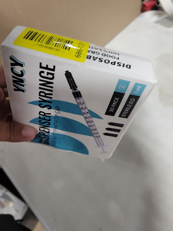 Photo 1 of 1ml Syringes with Cap, Luer Slip Tip, Whole Pack Bulk Sterile Sealed, No Needle