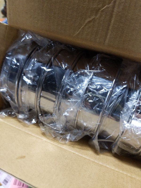 Photo 1 of 16Packs English Muffin Rings Crumpet Rings 4 inch Stainless Steel Double Rolled Tart Rings 4 inch & 3.15 inch, Round Metal Cooking Pastry Ring Molds for cookies, pancakes,