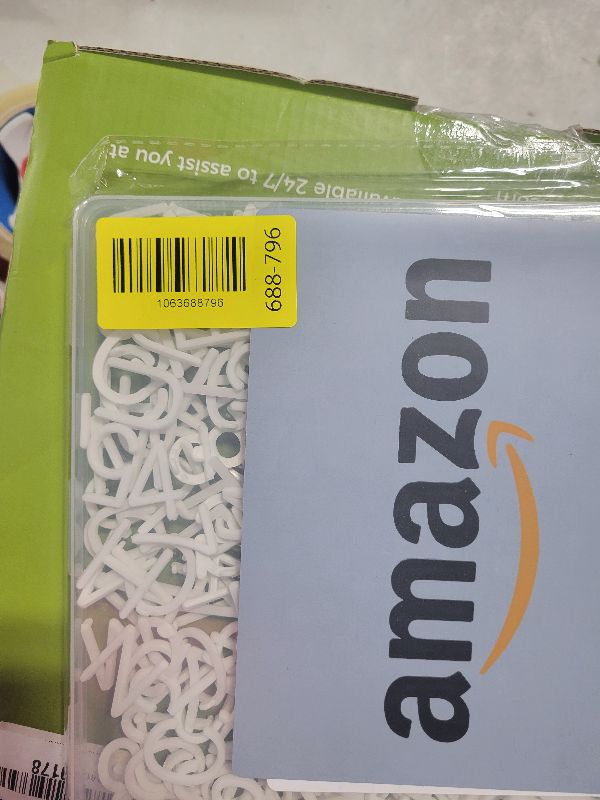 Photo 1 of 1 Inch Plastic Letter Board Letters, 312 PCS White Replacement Letters and Numbers, Compatible with 1-Inch Letter Grooves for Felt and Directory Boards, Letters Only
