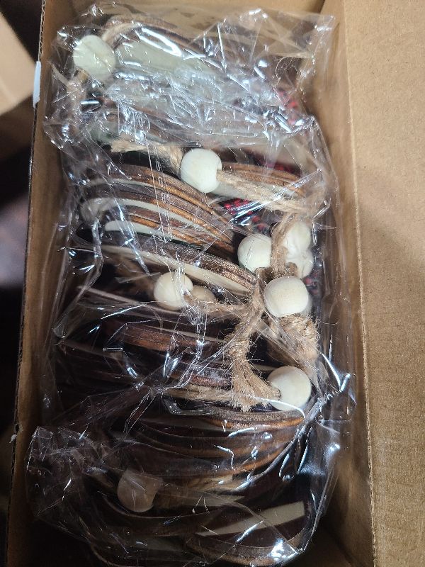 Photo 1 of 24 Pcs Football Picture Frame Ornaments for Tree Football Party Decorations Wooden Picture Frame Gifts for Team Sports Player Coach Athletes Team Party Favor