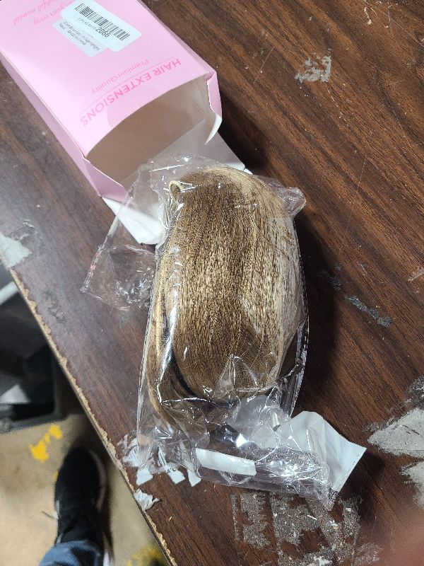 Photo 1 of 14 Inch Ponytail Extension - Wavy Pony Tails Hair Extensions, Claw Clip Ponytail Extension, Synthetic Hair Extensions Ponytail, Clip on Ponytails for Women (Light Brown With Beige Highlights)