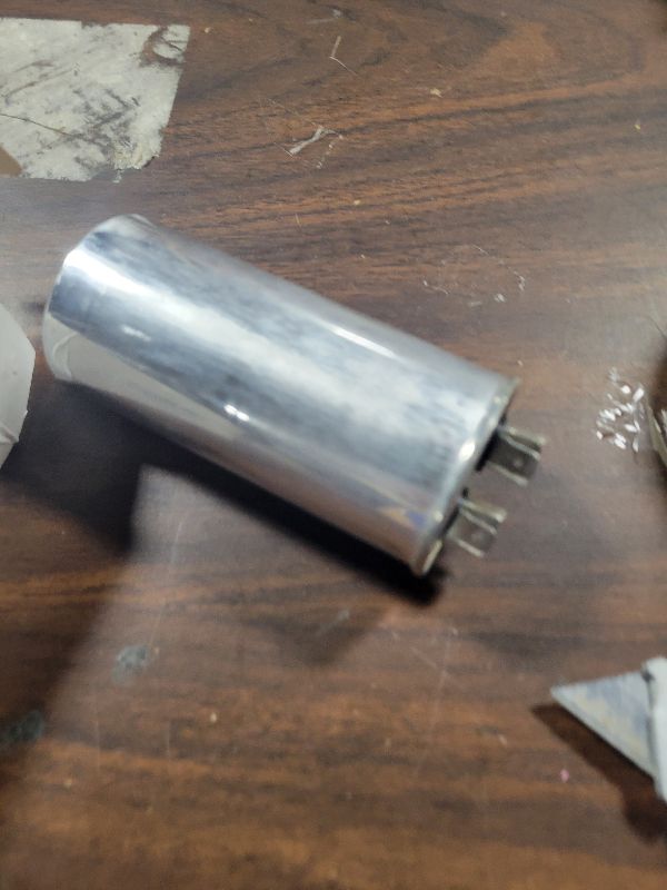 Photo 1 of [UL Certified] BlueStars 35 uF MFD ± 5% 370-440 VAC Volt Multi-Purpose Motor Run Round Capacitor - Compatible for AC Motor Run or Fan Start or Condenser Straight