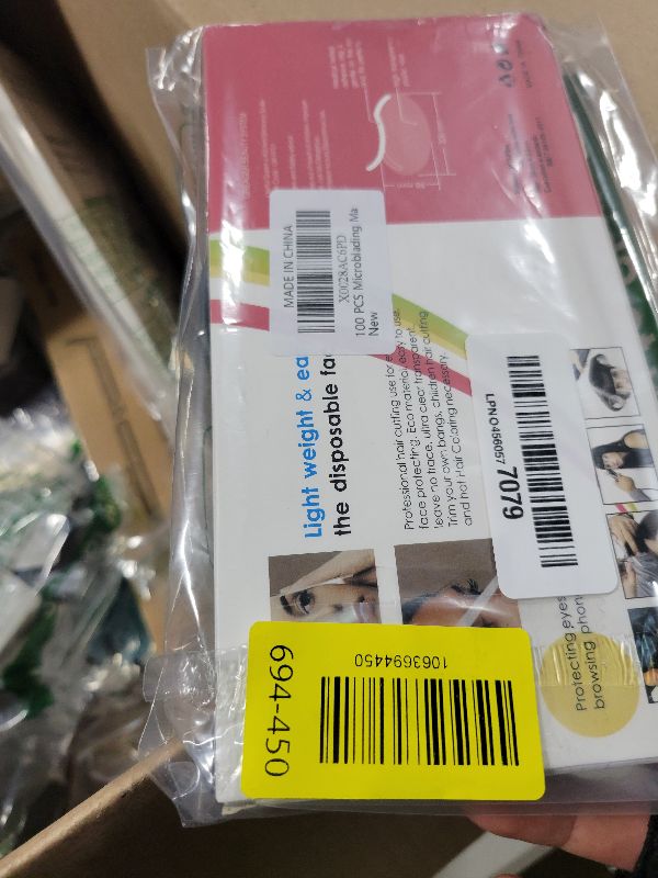 Photo 1 of 100 PCS Microblading Makeup Shower Face Shields Visors, Disposable Face Shields Masks for Hairspray Salon Supplies and Eyelash Extensions Eye Eyelid Surgery Aftercare