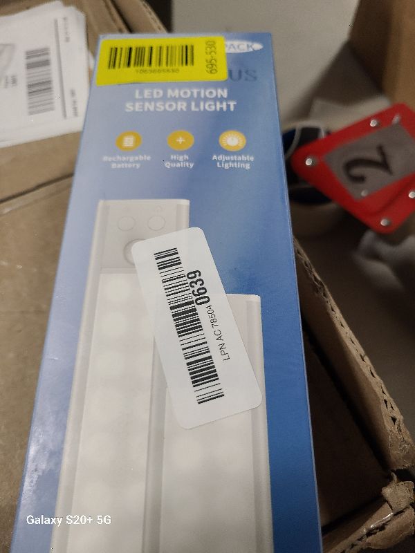 Photo 1 of 10inch Under Cabinet Lights, Motion Sensor Light Indoor, Wireless Closet Lights, 1800mAh Rechargeable Battery, Magnetic, 5 Levels Dimmable, Under Counter Lights for Kitchen, Bathroom (2 Pack)