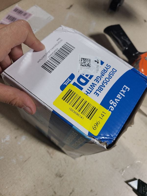 Photo 1 of 100 Pack Disposable 3ml/cc Lab Syringes with 23Ga 1 Inch Needle Luer Lock, Individually Sealed Packed