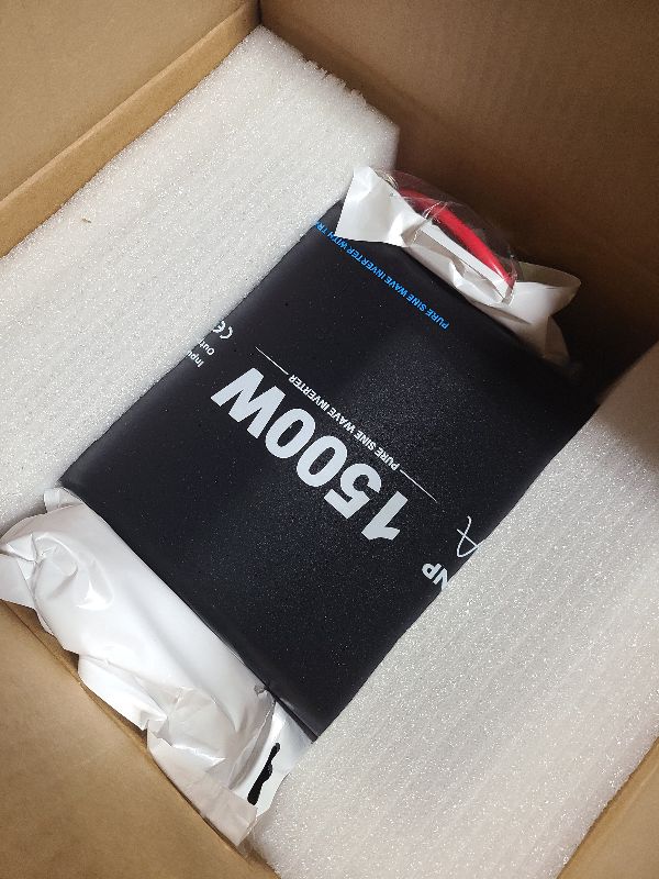 Photo 1 of 1500W Pure Sine Wave Power Inverter with Transfer Switch, 12V DC to 120V AC Converter, 3000W Peak, Auto Switch to Shore Power, Remote LCD Controller, USB & Type-C for RV, Truck, Off-Grid