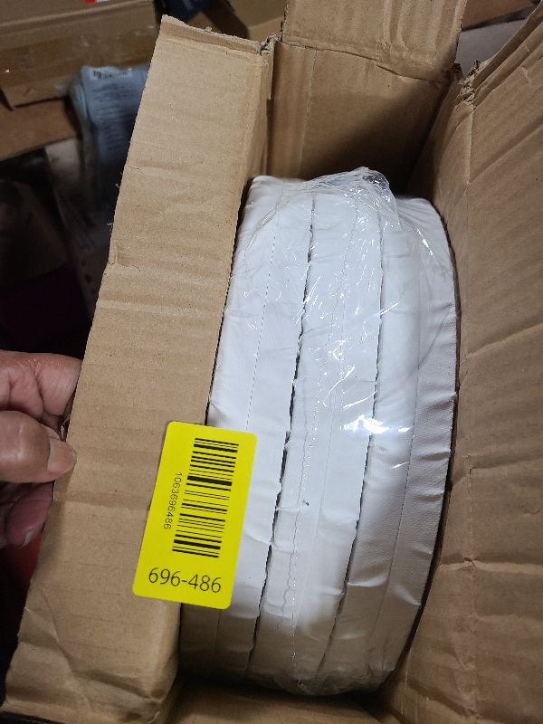 Photo 1 of 12 Inch Diameter Round Primed Gesso Professional Quality Acid-Free Stretched Canvas Acrylic, Gouache, Crafts(Pack of 6)