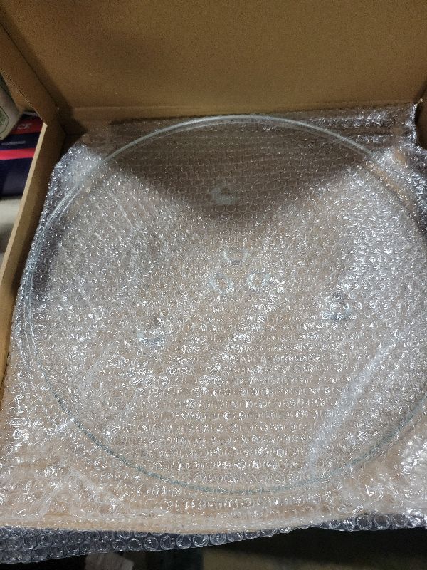 Photo 1 of 12.4 inch microwave glass turntable for 12570000008334 Panasonic microwave glass plate Compatible with FFMV1645 series Frigidaire Microwave and 12 3/8 JES1145 series GE microwave plate WB48X30612