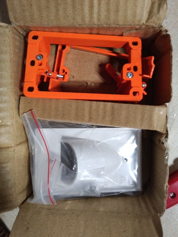 Photo 1 of 2 Pack Wall Plate Cable Pass Through with Bracket - In Wall Cable Management Kit - Recessed Cable Wall Plate Pair with Single Gang Low Voltage Mounting Bracket - Decorator Cover for Low Voltage Cables