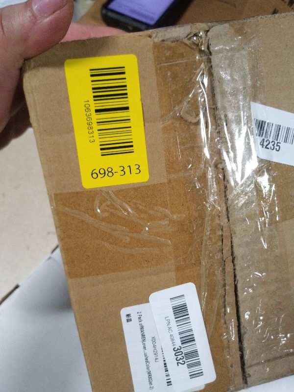 Photo 1 of 2 Pack of MANREN Lever Keyed Entry Door Lever Handle Lock, Universal Door Knob Hardware,Nickel Brushed Color (MR802et-2)