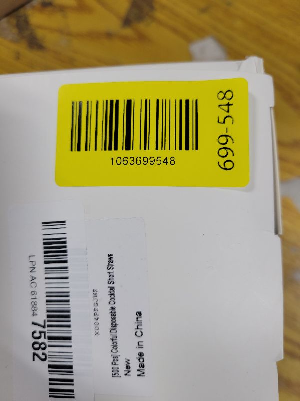 Photo 1 of [500 Pcs] Colorful Disposable Cocktail Short Straws - 5.12'' Long 0.24'' Diameter Plant-Based Drinking Straws for Whiskey Bar Club Coffee Soda Party Cold Drinks