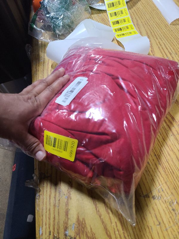 Photo 1 of 10x10ft Wrinkle Free Red Backdrop Curtain for Parties Soft Fabric Drapes Wedding Red Curtain Backdrop for Birthday Party Decorations Background for Photography 5x10ft, 2 Panels