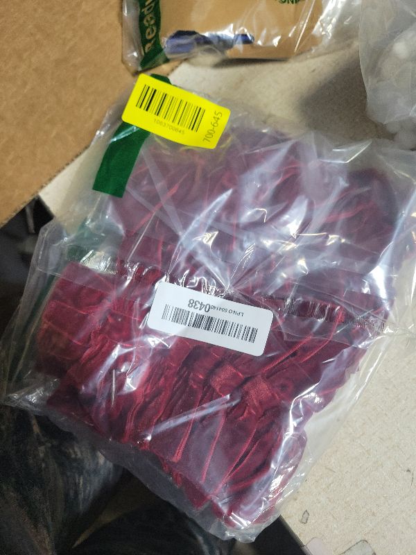 Photo 1 of 16Pcs Velvet Ribbon Bows for Christmas Tree, Vintage Rustic Small Craft Bows Ornaments for Garland Wreath Gift Wrapping Candy Bags Party DIY Decorations (Burgundy, 5" x 10", Width of 1")