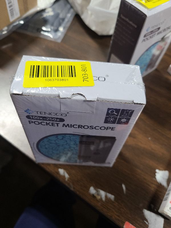 Photo 1 of 100x-250x Pocket Microscope for Kids Adults, Protable Handheld Miniscope, Mini Microscope Kit for Kids Adults Home School Lab Biology Science Education, Grey